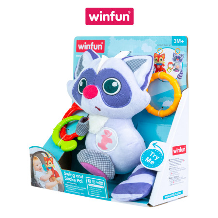 Đồ chơi treo nôi cảm ứng phát nhạc - bạn gấu mèo dễ thương Winfun 720020-01