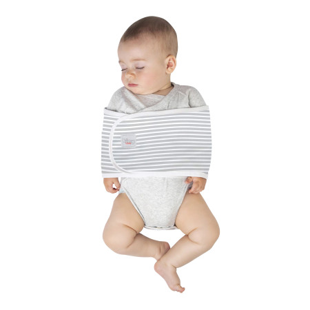 Nhộng chũn kiêm quấn ủ và túi ngủ cho bé 3 trong 1 TinyLove TL1020-CC01 màu ghi kẻ sọc